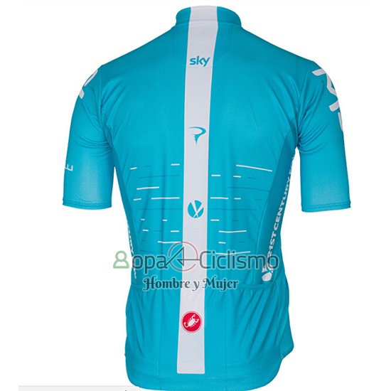 Sky Ropa Ciclismo Culotte Corto 2017 Mangas Cortas Azul